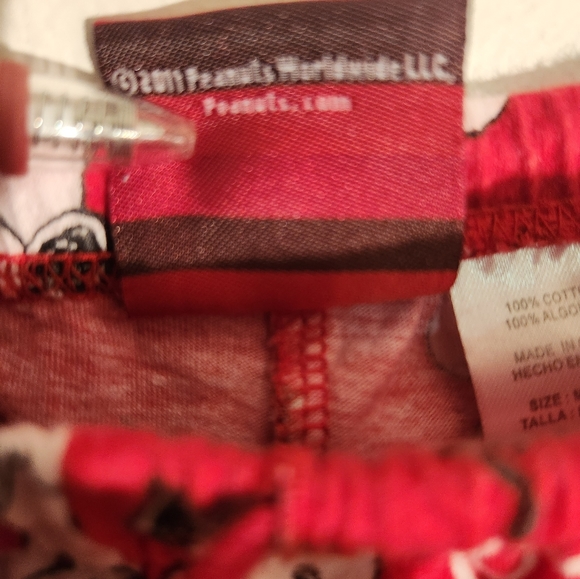 Peanuts Snoopy pajama bottoms size mwdium - Picture 3 of 5